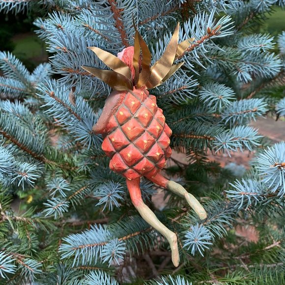 Dept 56 Tutti Frutti Pineapple Christmas Ornament - Picture 2 of 5